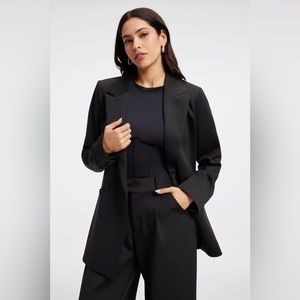 NWT Good American Scuba Blazer 2.0 Black Size XXL